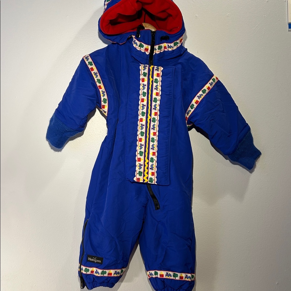 Wintergreen handmade fully lined with hood winter suit Size 12mo K00055 - Picture 2 of 15